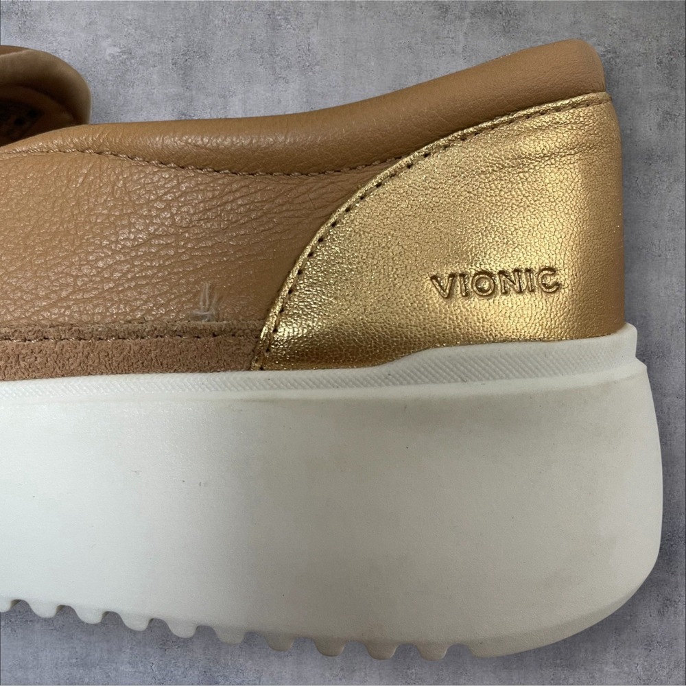 Vionic Kearny Leather Platform Sneaker Loafers Womens 9 Slip On Shoes Comfort - Picture 6 of 10